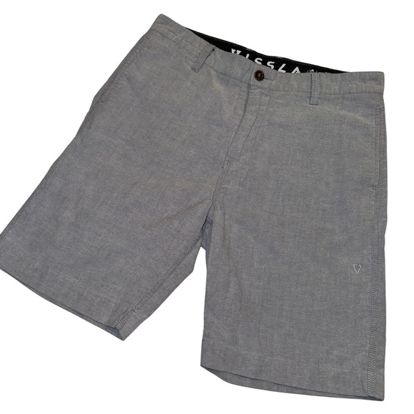 Vissla Shorts Mens size 32 Gray Casual Upcycled Poly Stretch Pockets - Picture 1 of 8